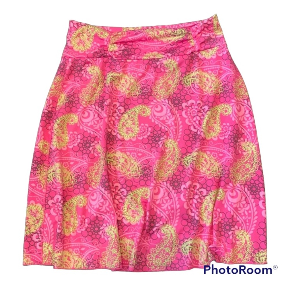 COLORADO CLOTHING SKIRT PINK PAISLEY PULL ON STRETCH FEMININE ROMANTIC FLOWY